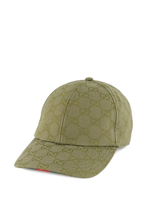 Gucci curved canvas baseball hat - Green