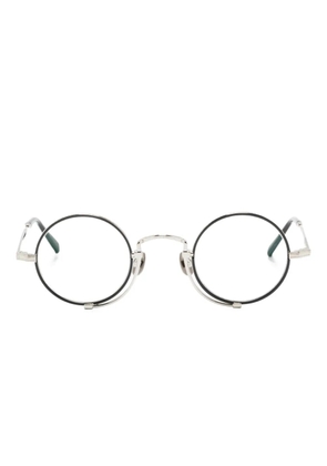 Matsuda round-frame clear-lens glasses - Silver