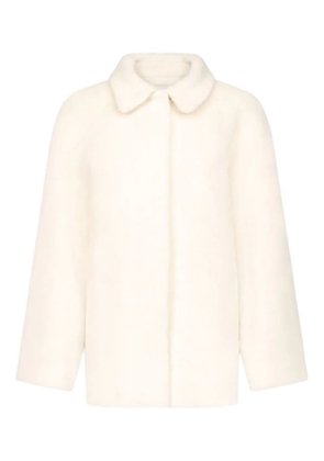 LouLou de Saison Jakob spread-collar alpaca coat - White