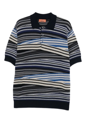 Missoni striped zig-zag polo shirt - Black