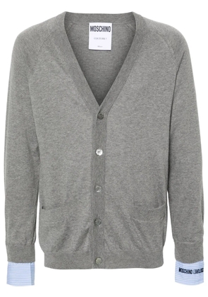 Moschino layered-details knitted cardigan - Grey