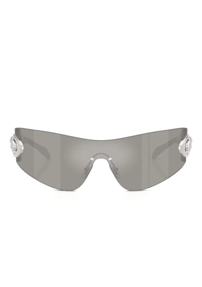 Versace Eyewear Medusa-embellished shield sunglasses - Grey