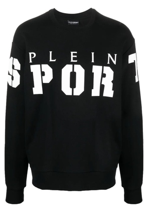 Plein Sport LS logo-print cotton jumper - Black