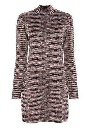 Missoni sequin-embellished zigzag mini dress - Pink