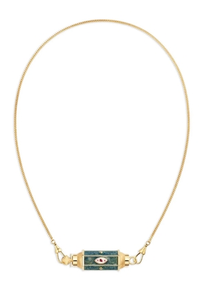 Marie Lichtenberg green evil eye necklace - Gold