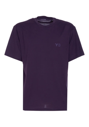 Y-3 logo-print crew-neck T-shirt - Purple