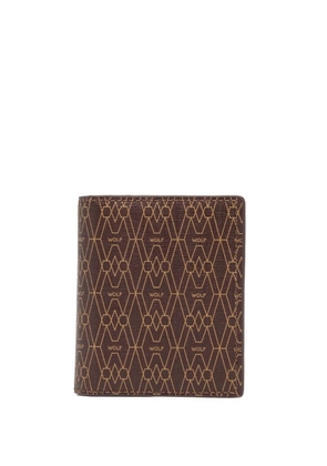 WOLF logo-print card holder - Brown