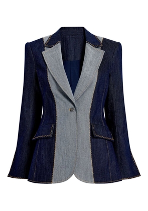 Cinq A Sept Sallie contrast-panel denim jacket - Blue