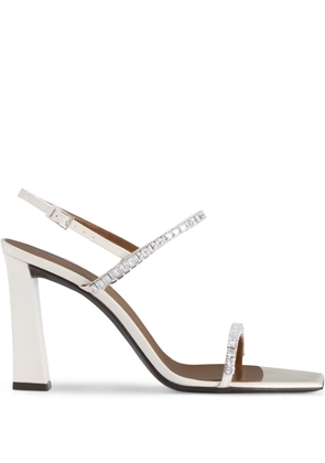 Giuseppe Zanotti 90mm Valentiine Crystal sandals - White