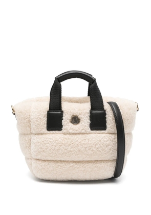 Moncler micro Caradoc quilted tote bag - White