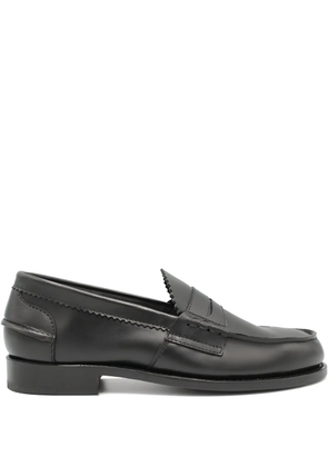 SAXONE OF SCOTLAND penny leather loafers - Black