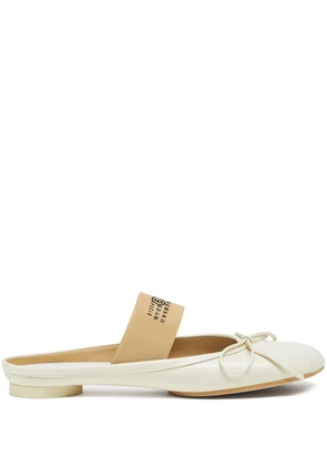 MM6 Maison Margiela Anatomic numbers-strap ballet flats - White
