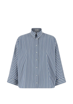 Brunello Cucinelli striped-pattern shirt - Blue