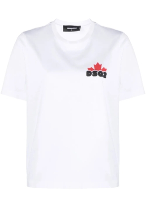 DSQUARED2 logo-print cotton T-shirt - White