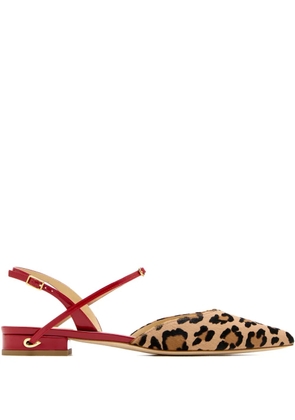 Jennifer Chamandi Vittorio animal-print slingback-strap pumps - Neutrals