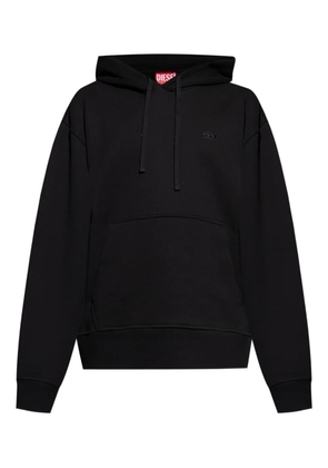Diesel logo-embroidered hooded sweatshirt - Black