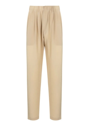 Handred pleated silk loose-fit trousers - Neutrals