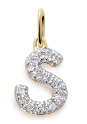 Monica Vinader 14kt yellow gold Initial S diamond pendant