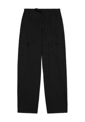 Jil Sander drawstring cargo cotton trousers - Black