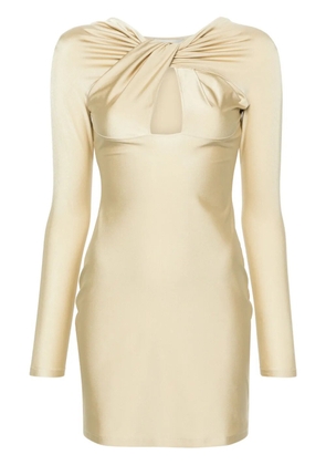 Coperni cut-out twisted mini dress - Neutrals