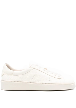 Eleventy leather low-top sneakers - Neutrals