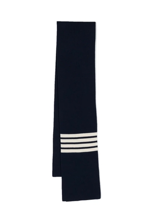 Thom Browne 4-Bar stripe cashmere scarf - Blue