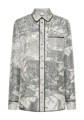 Pierre-Louis Mascia long-sleeve silk shirt - Grey