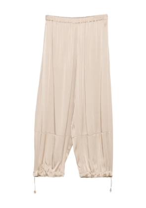 Fabiana Filippi elastic-waist drawstring trousers - Neutrals