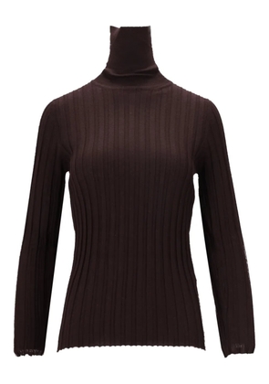 La-Rose turtleneck ribbed sweater - Brown