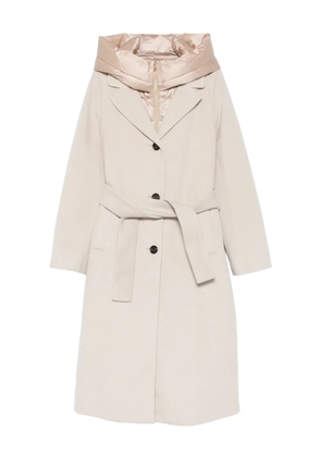 Marella Desiderio hooded single-breasted coat - Neutrals