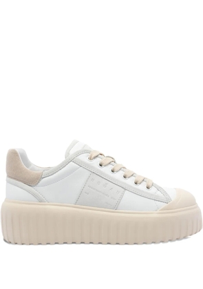 Hogan 58mm leather platform sneakers - White
