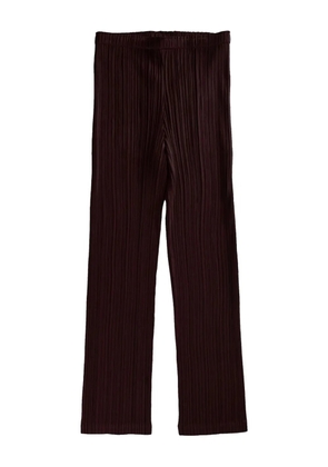 Pleats Please Issey Miyake pleated straight-leg trousers - Brown
