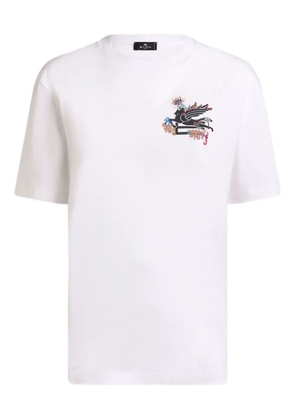 ETRO Pegaso-motif cotton T-shirt - White