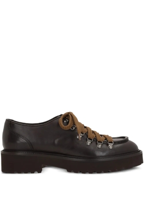 Doucal's lace-up lug-sole shoes - Brown