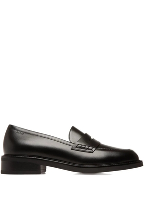 Bally penny-slot leather loafers - Black