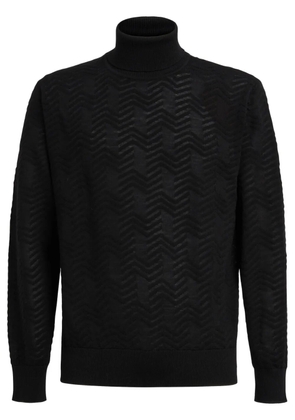 Missoni chevron roll-neck jumper - Black