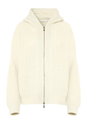 Malo hooded zip-up cardigan - Neutrals