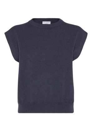 Brunello Cucinelli crew-neck cashmere sweater - Blue