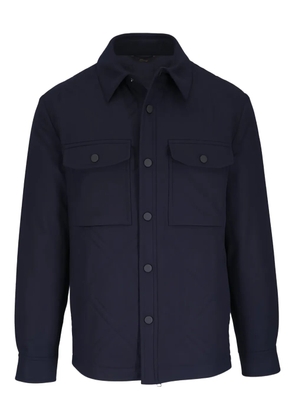Brioni quilted-pattern shirt jacket - Blue