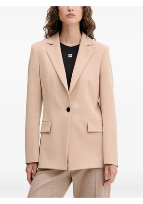 HUGO single-button notched-lapel blazer - Neutrals