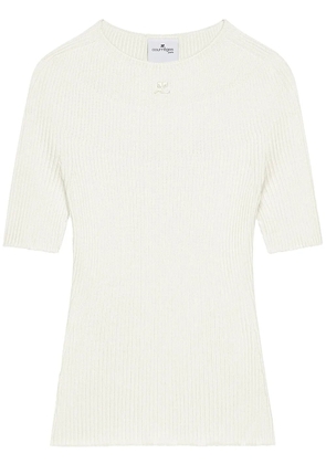 Courrèges ribbed-knit top - White