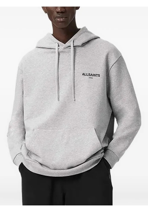AllSaints Halcyon drawstring logo hoodie - Grey