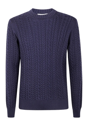 Filippo De Laurentiis cable-knit merino-wool sweater - Blue