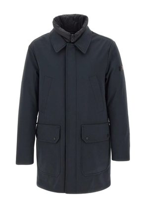 Peuterey double-collar flap-pocket coat - Black