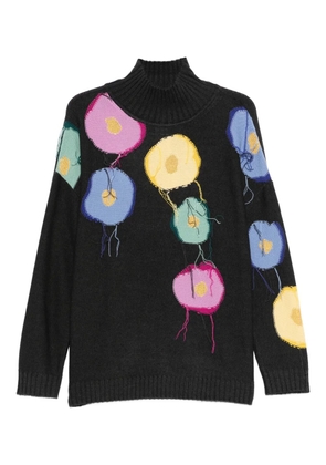 Marina Rinaldi Acerbo floral roll-neck sweater - Grey