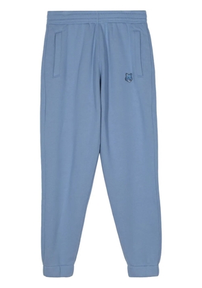 Maison Kitsuné Fox-appliqué cotton track pants - Blue