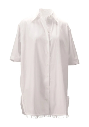 Niccolò Pasqualetti Douglas frayed shirt - White