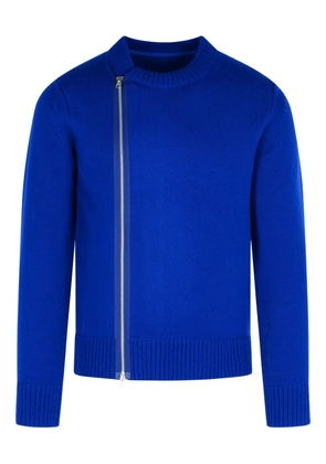 sacai zip-detail crew-neck sweater - Blue