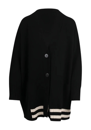 PierAntonioGaspari striped-hem cardigan - Black