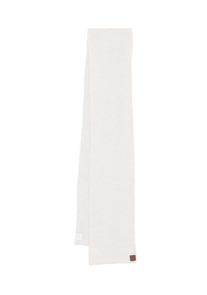 Eleventy ribbed cashmere scarf - White